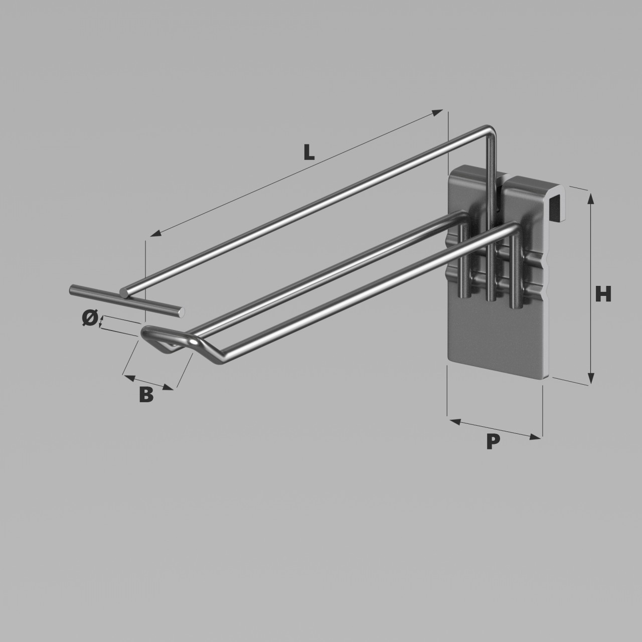 50 Ganci Neri Per Griglia E Pannelli Forati – Accessori Da Parete Universali – Metallo 0,2 Cm